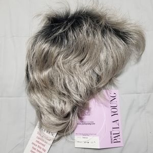 Daisy WhisperLite® Wig by Paula Young - 56#18 Soft Pewter Rooted Gray Large